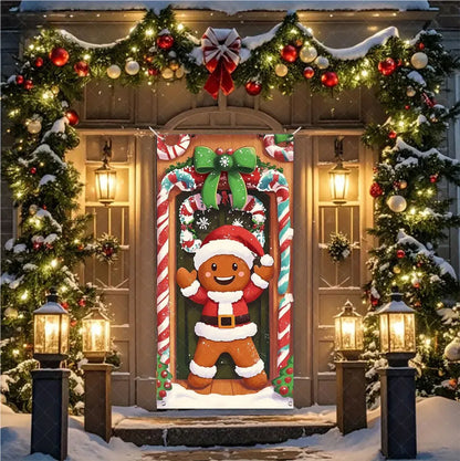 Christmas Hanging Door Banner – Antithetical Couplet Wall Decoration for Merry Christmas 2026 Party & Xmas Gift