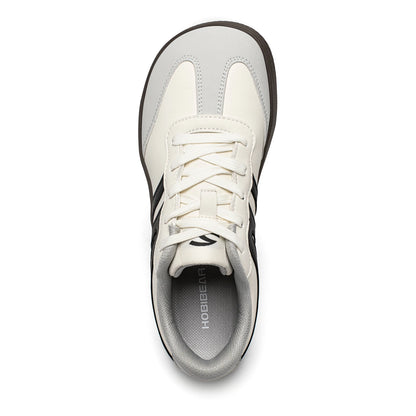 HOBIBEAR Unisex Wide Toe Sneakers – Retro Casual Lace-Up Leather Shoes for Men & Women