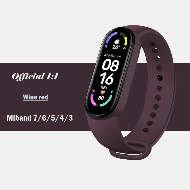 Silicone Strap for Xiaomi Mi Band 3-7 NFC – Sport Replacement Wristband Bracelet