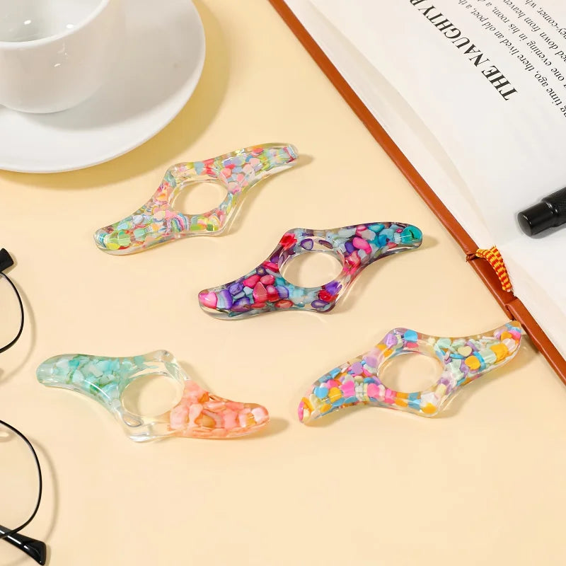 Handmade Resin Thumb Page Holders - Acrylic Reading Accessories for Book Lovers