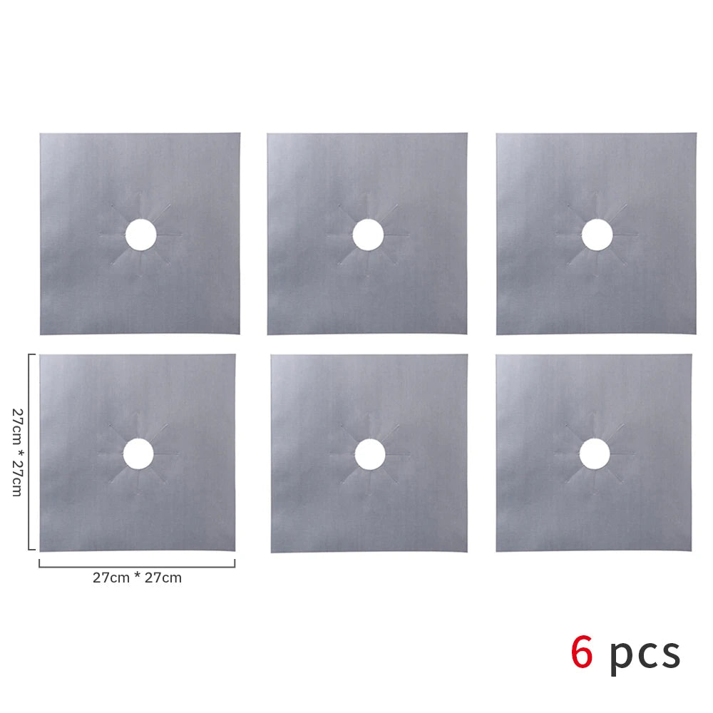 Gas Stove Protector Mats – 1/4/6/8PCS Cooker Liner for Kitchen Stovetop Cleaning