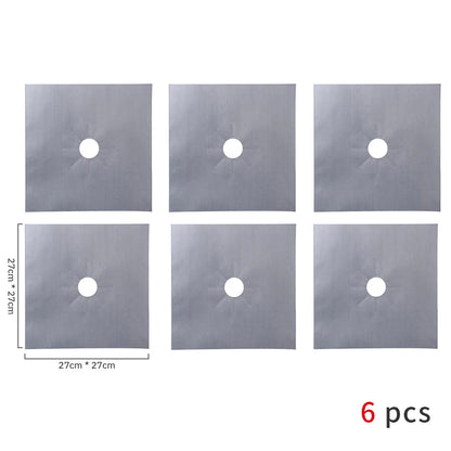 Gas Stove Protector Mats – 1/4/6/8PCS Cooker Liner for Kitchen Stovetop Cleaning