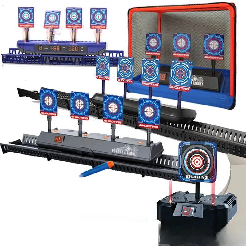 Electric Auto-Reset Nerf Gun Target with Sound & Light – High Precision Shooting Game for Kids