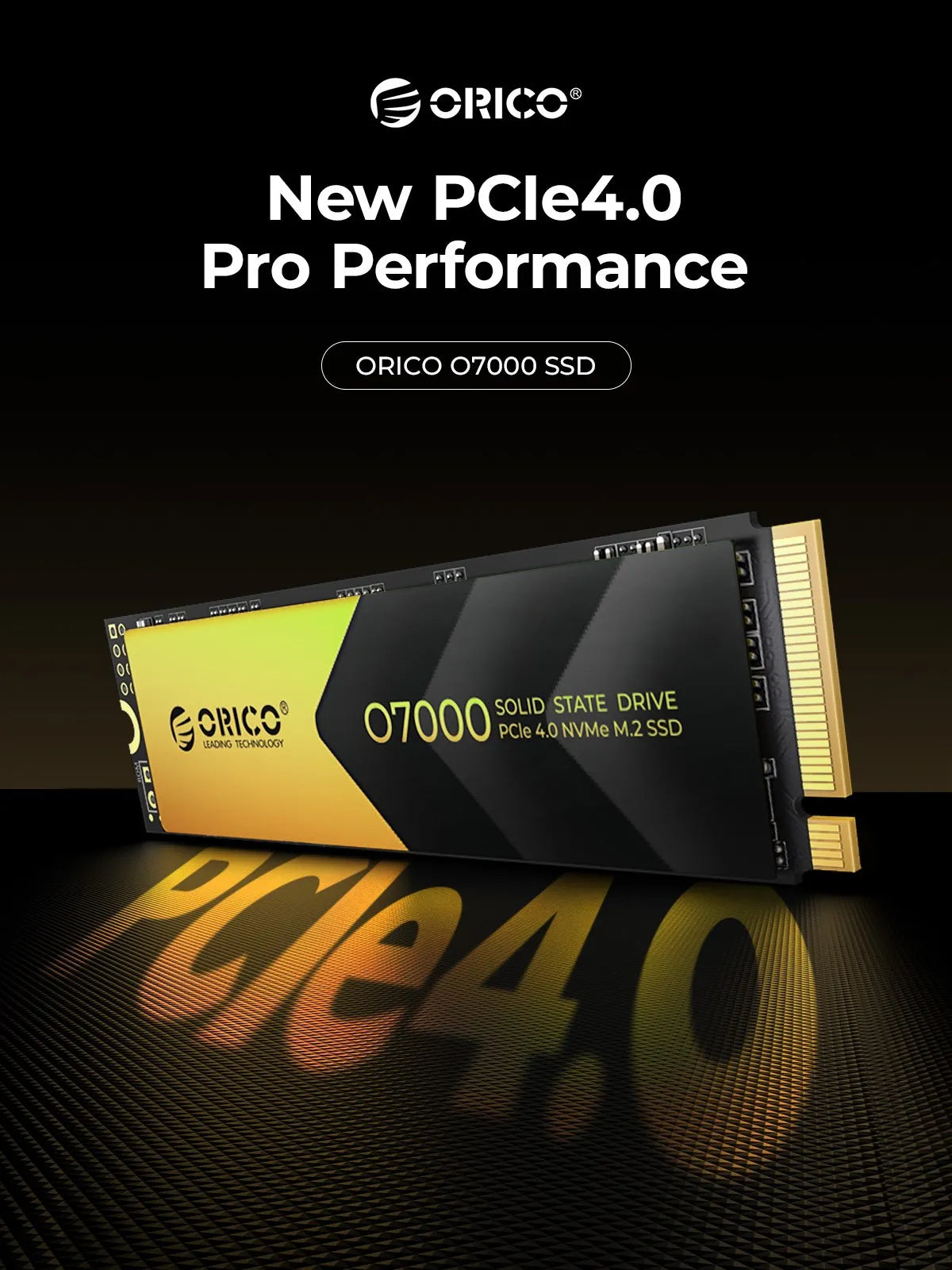 ORICO O7000 PCIe 4.0 7400MB/s M.2 NVMe SSD – Internal Solid State Drive for PS5, Gaming & Content Creators (M.2 M Key 2280)