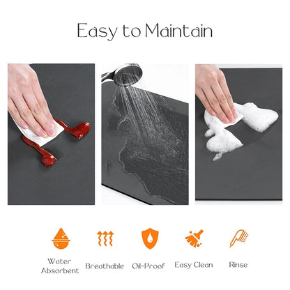 Absorbent Coffee Mats | Solid Color Tableware, Dish Drying Pad, Bottle Placemat & Kitchen Floor Rug