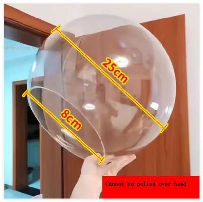 Clear Acrylic Sphere Half Dome Head Cover - Transparent Round Photography Prop for Portrait Shoots & Creative Photo Effects