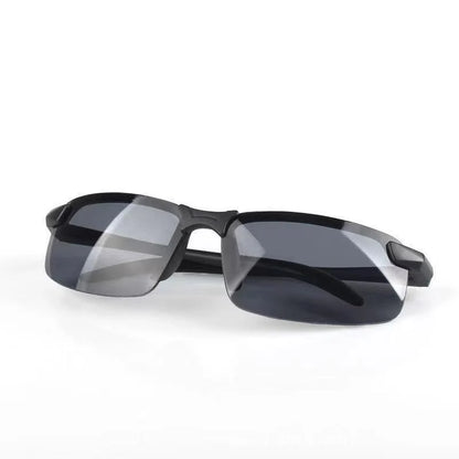 Night Vision Driving Glasses – Anti-Glare Half Frame Sunglasses for Men & Women Day/Night Sports Eyewear