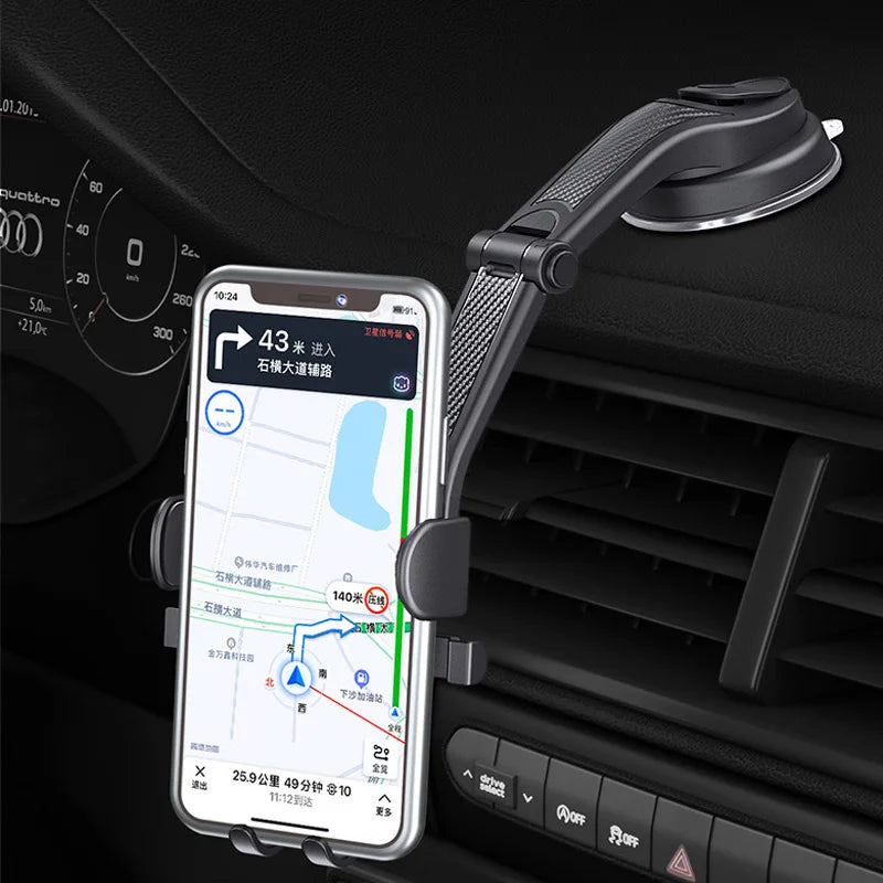 Gravity Dashboard Phone Holder: Universal Car Stand Support for iPhone 14/13/12/11, Xiaomi, Samsung - Mobile Phone Mount