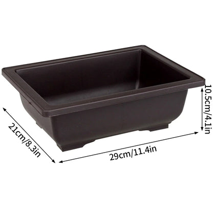 Purple Clay Succulent Plant Pots – Outdoor Garden Bonsai Planters, Rectangular & Square