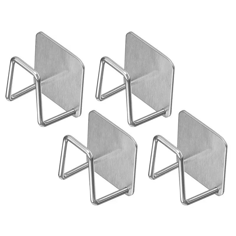 Kitchen Non-Perforated Stainless Steel Storage Rack — Wall-Mounted Pot Cover & Cutting Board Organizer for Cabinets