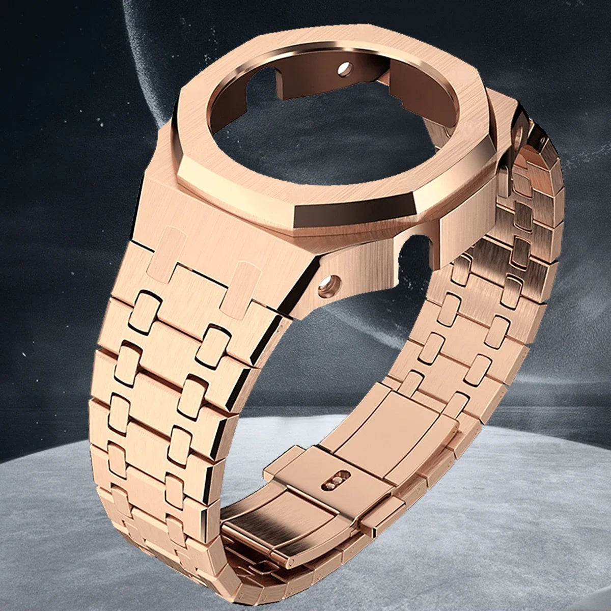 Gen4 Mod Kit for Casioak GA2100/2110 – Metal Bezel, Rubber Watch Case & Stainless Steel Strap
