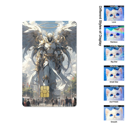 Gundam RX-78-2 & ZGMF-X19A Card Stickers - 2.5D HD Matte Waterproof PVC Skins for Credit and Debit Cards