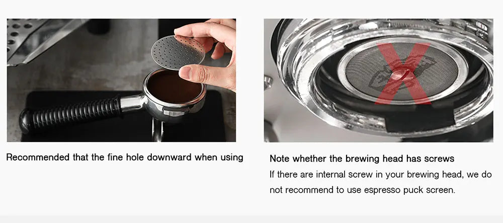 Reusable Coffee Filter Screen – 51/53/58mm Heat Resistant Mesh for Portafilter, Barista Espresso Puck Screen