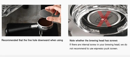Reusable Coffee Filter Screen – 51/53/58mm Heat Resistant Mesh for Portafilter, Barista Espresso Puck Screen