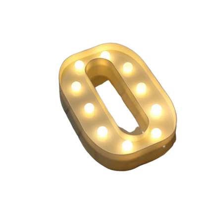 LED Number & Letter Night Light - Luminous A-Z Alphabet & 0-9 Lamp for Party and Wedding Decor
