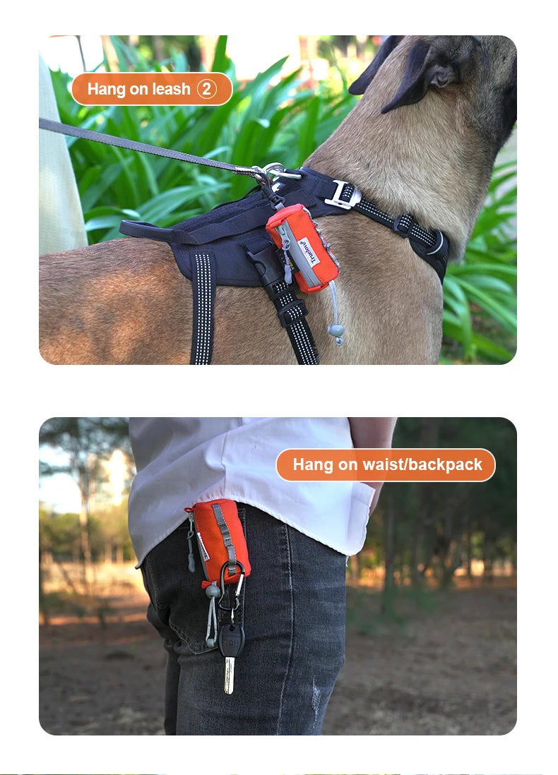 Truelove Pet Dog Poop Bag Holder – Adjustable Dispenser with Carabiner for All Leashes TLB2012