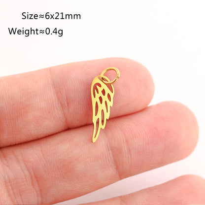 5PCS Animal Claw Charms Set – Stainless Steel Cat, Elephant, Hummingbird & Yoga DIY Pendants for Necklaces & Earrings