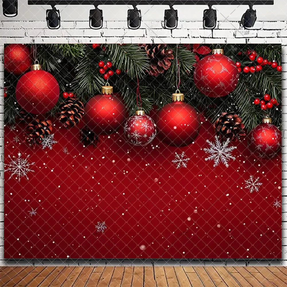 Merry Christmas Backdrop 2026 – Santa, Snowman & Xmas Tree Background for Family Party, Baby Shower & Photo Props