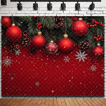 Merry Christmas Backdrop 2026 – Santa, Snowman & Xmas Tree Background for Family Party, Baby Shower & Photo Props