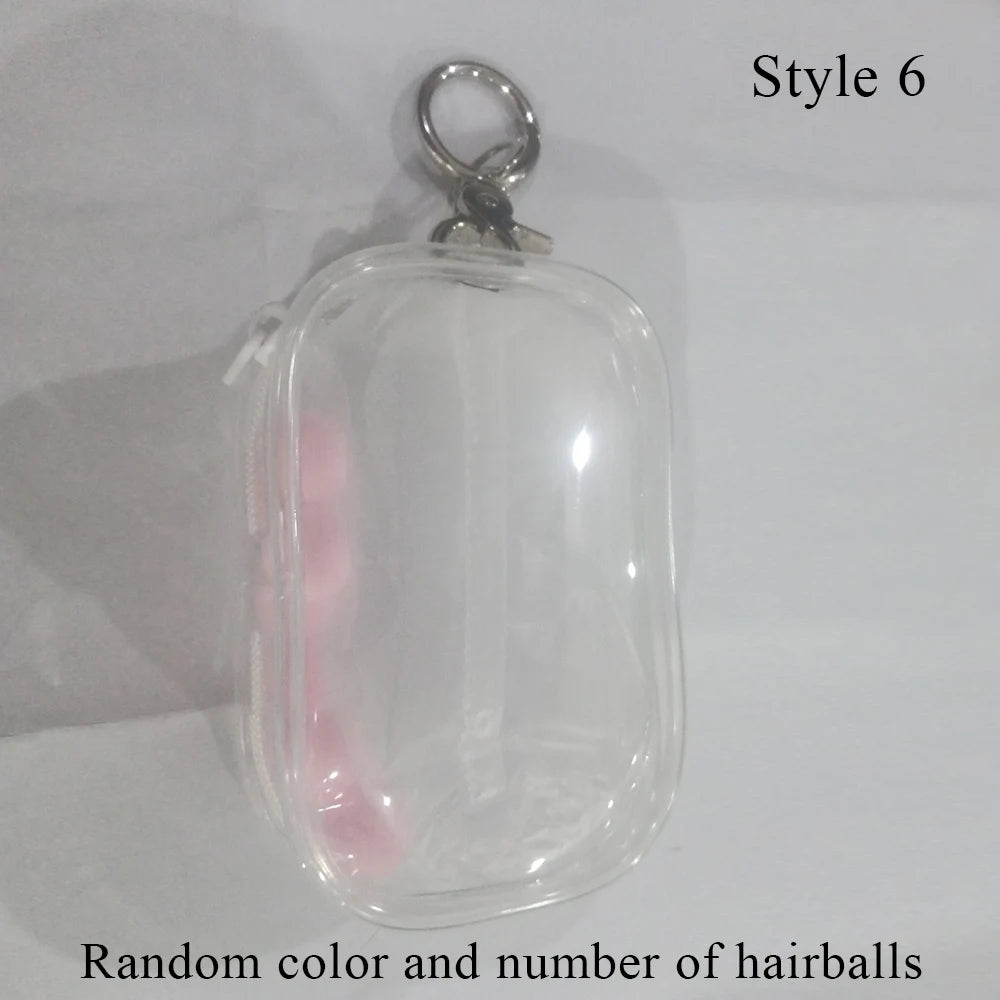 Transparent Jewelry Organizer Box – Plastic Storage Pouch with Keychain, Dustproof Case, Cute Doll Bag for Accessories