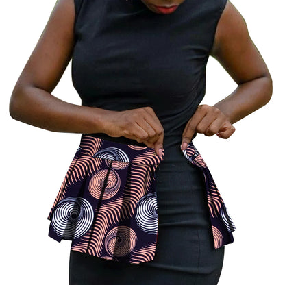 African Print Waist Corset Belt - Handmade Ankara Overlay Tie Belt for Women, Stylish Skirt & Dress Accessory