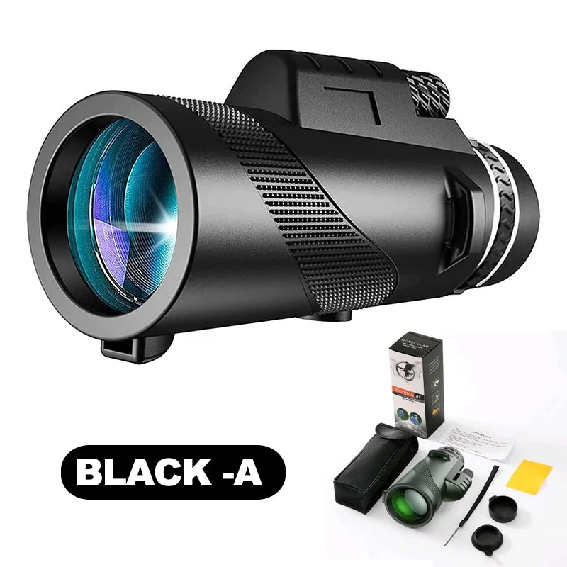 80x100 Portable HD Telescope - 5000M Zoom Folding Long Distance Telescope for Outdoor Travel Camping & Sports