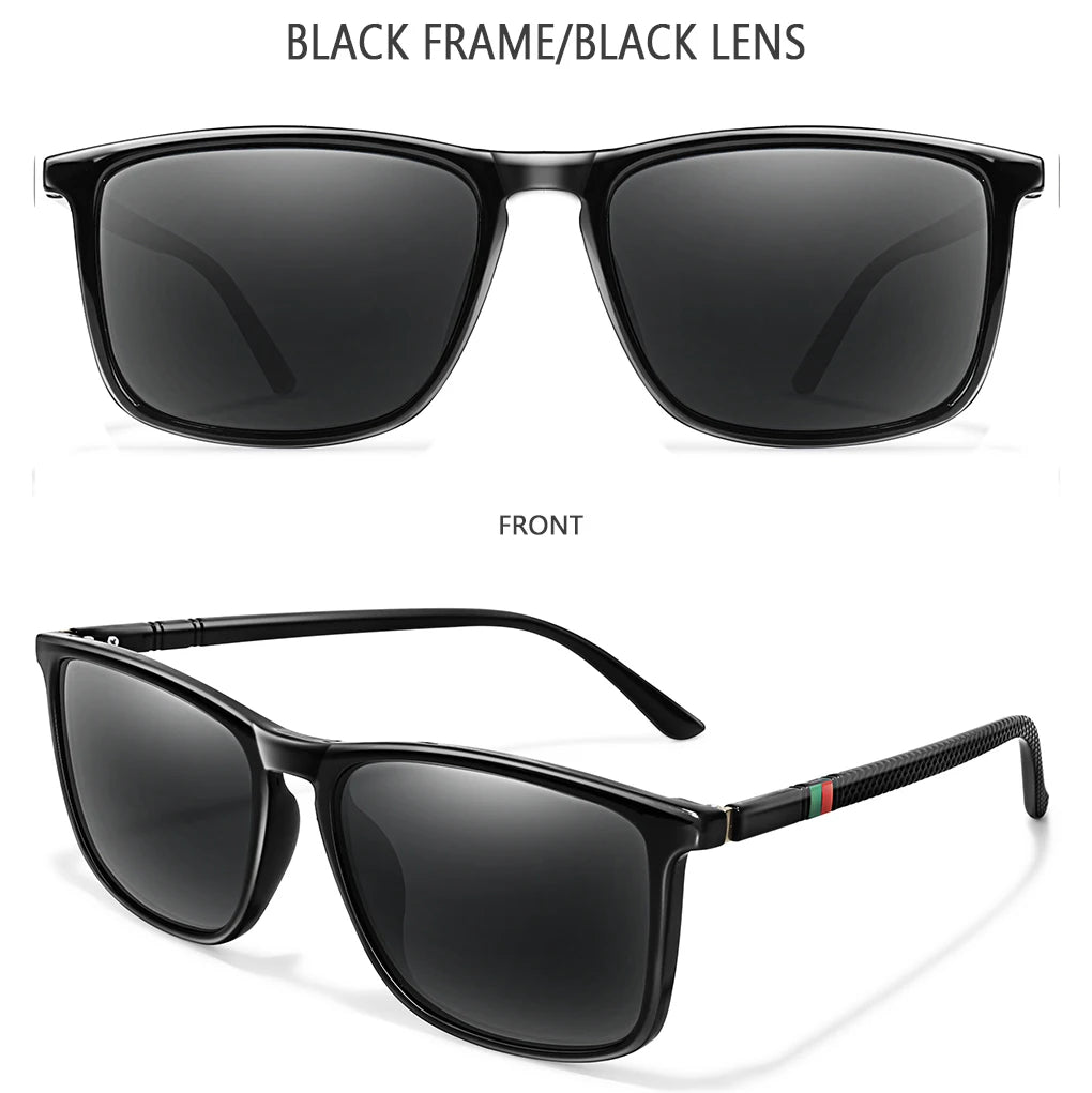 Luxury Square Vintage Polarized Sunglasses for Men & Women – UV400 Cycling, Driving, Fishing Eyewear
