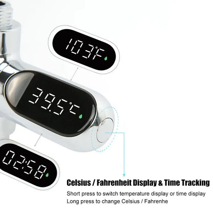 Home LED Display Hot Tub Water Temperature Monitor - Electricity Water Thermometer for Shower Faucets and Bathing Temperature