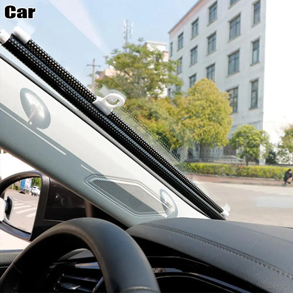 Universal Nail-Free Roller Blinds – Suction Cup Blackout Sunshade for Car, Bedroom, Kitchen & Office Windows
