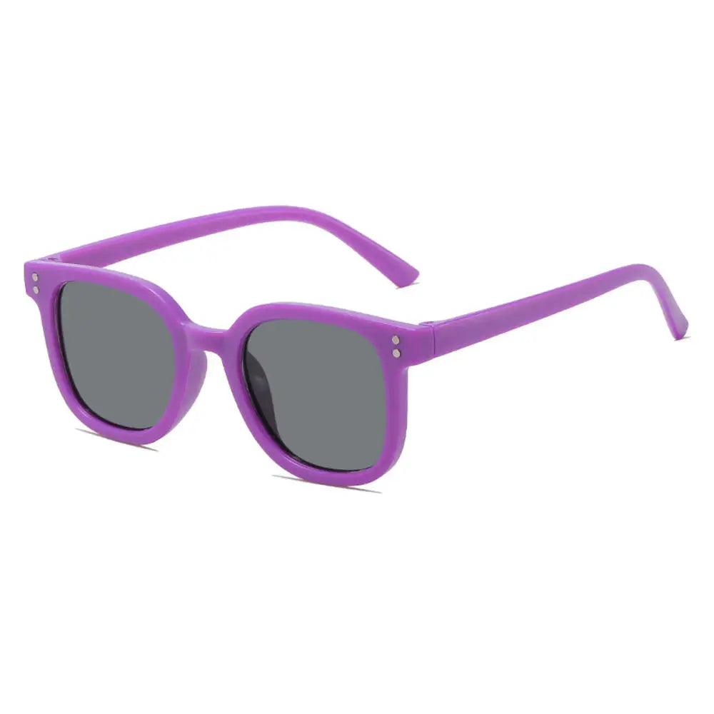 KLASSNUM 2026 Kids Sunglasses – Large Square UV Protection Shades for Ages 2–8, Trendy Black Sun Glasses for Boys & Girls Outdoor Travel
