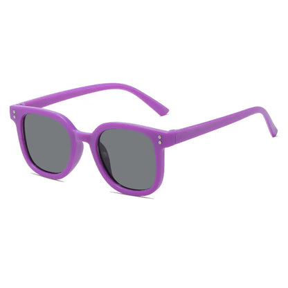 KLASSNUM 2026 Kids Sunglasses – Large Square UV Protection Shades for Ages 2–8, Trendy Black Sun Glasses for Boys & Girls Outdoor Travel
