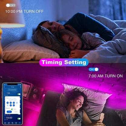 Bluetooth LED Strip Lights - Smart 5050 RGB App Remote TV & Home Decor Lighting