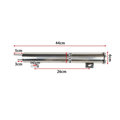 Universal Stainless Steel Coolant Overflow Tank - Polished Radiator Expansion Reservoir for Cars