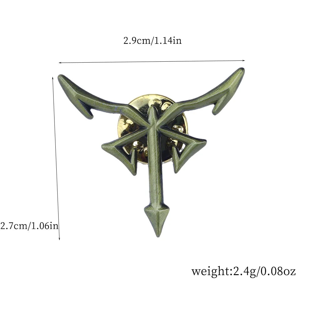 Resident Evil 4 Los Iluminados Enamel Pin - Vintage Metal Logo Badge Collectible Accessory