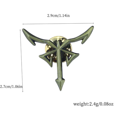 Resident Evil 4 Los Iluminados Enamel Pin - Vintage Metal Logo Badge Collectible Accessory