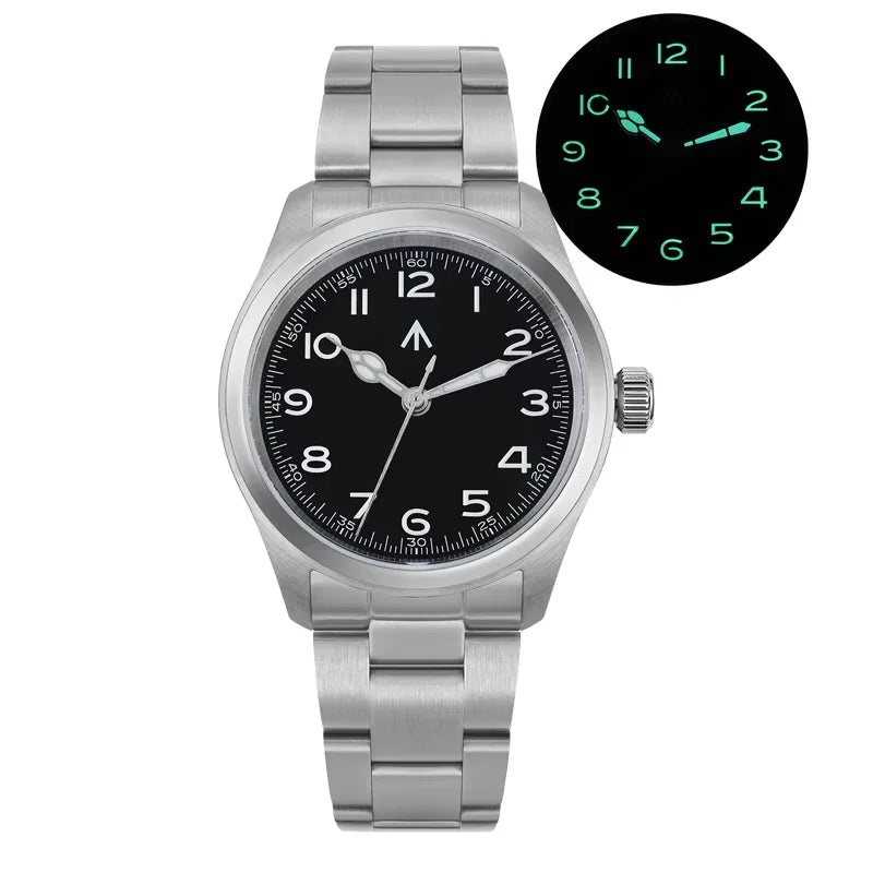 Militado ML08 Vintage Quartz Watch – VH31 Movement, Sapphire Crystal, 10Bar Waterproof, BGW9 Luminous Stainless Steel Men’s Watch