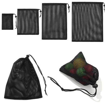 Durable Nylon Mesh Drawstring Bag – Multi-Purpose Outdoor Travel Storage Pouch for Camping Gear
