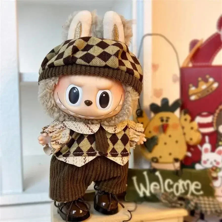 15-17cm Mini Labubu Doll Clothes — Idol V1 V2 Stylish Sports & Leisure Outfit Set | Doll Clothing Gift