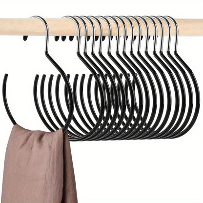 Non-Slip Plastic Coated Scarf Storage Rack – Multifunctional Tie, Belt & Hat Hanger Organizer Hook for Closet (1/2/5 Pack)