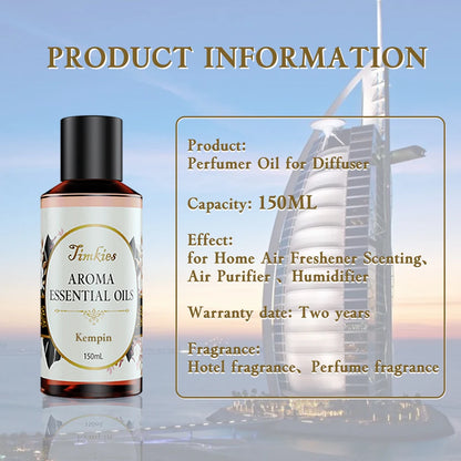 150ml Aroma Diffuser Essential Oil - Hotel Scent for Home, Office, SPA, Car & Clubs (Burj Al Arab Fragrance)