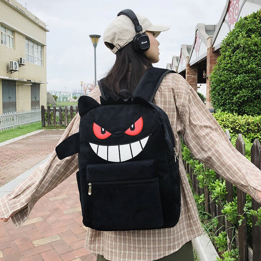 New Fashion Women's Backpack — High-Quality Large Capacity Computer Bag with Cartoon Pattern, Soft Fabric Shoulder Handbag