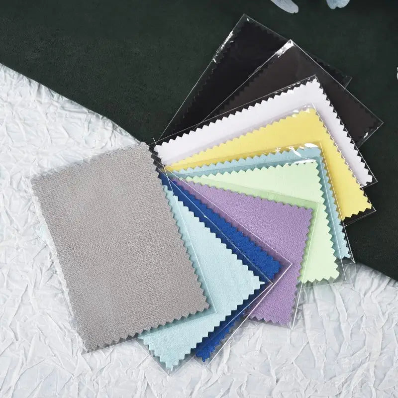 50pcs Silver Polishing Cloths 10x6.5cm & 8x8cm – Soft Cleaning Wipes for Necklaces, Rings & Jewelry Care