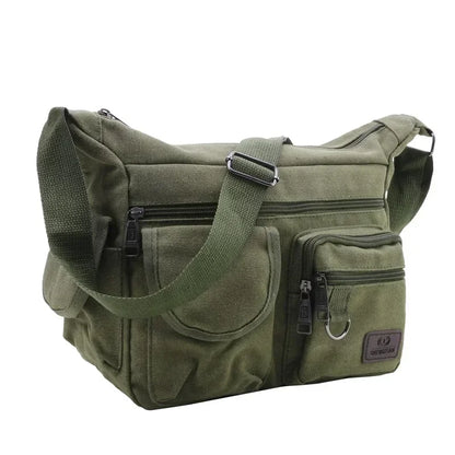 Men's Casual Sling Bag – Vintage Crossbody Messenger Shoulder Bag for Travel & Outdoor Use