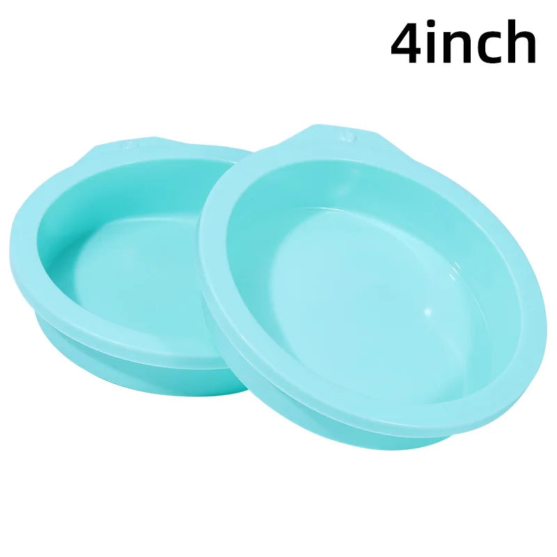 FAIS DU Silicone Cake Pan Set – 2-8pcs 4/6/8inch Round Molds for Rainbow Cake & Mousse Baking