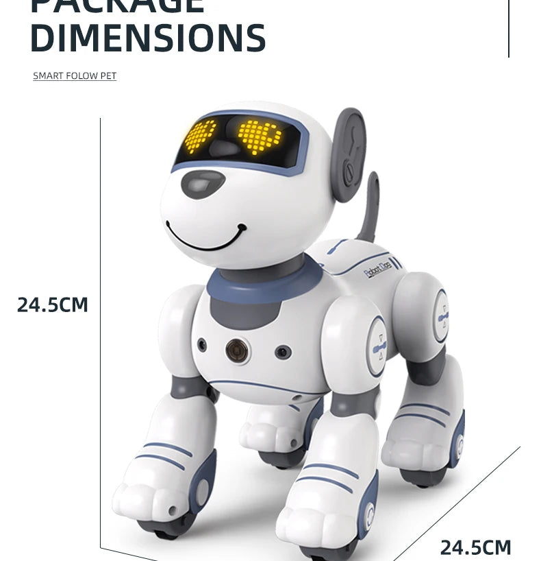 2-in-1 Intelligent Remote Control Robot Dog – Programmable Stunt & Voice Command Toy with Touch & Music for Kids