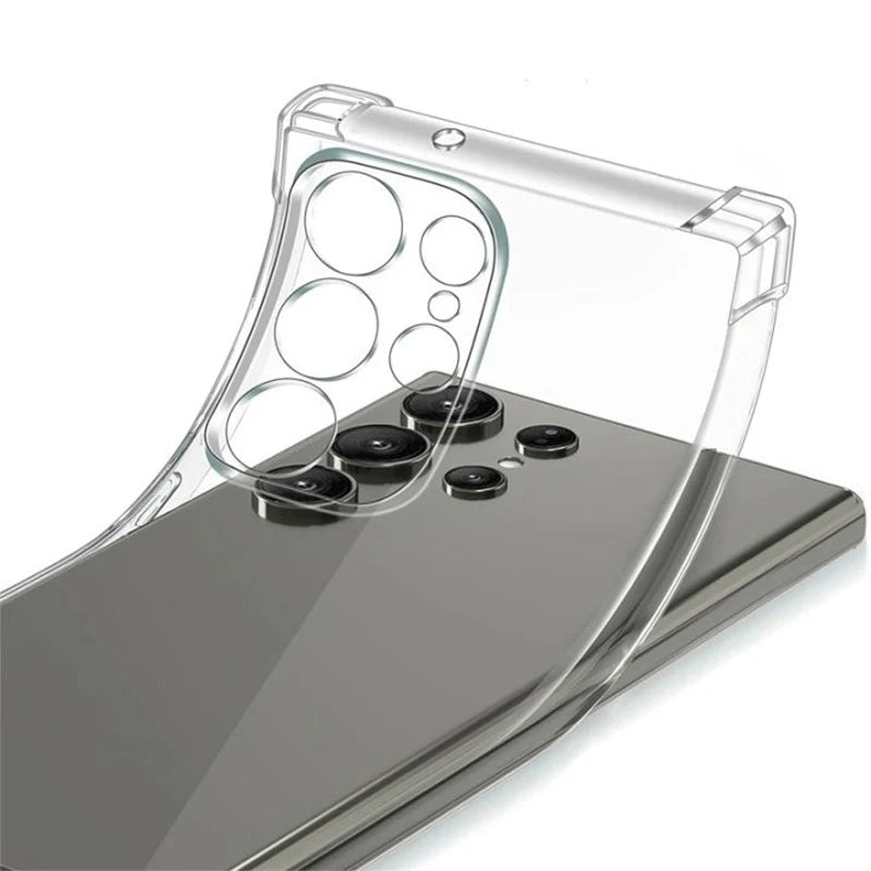 Clear Shockproof Case for Samsung Galaxy - Transparent Protective Cover for S25, S24, S23, S22, S21, A56, A55, A54 & More