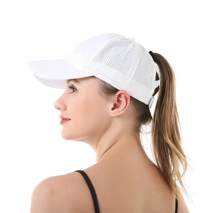 Stay Cool and Stylish: Women's Quick-Drying Breathable Baseball Cap - Outdoor Sun Hat with Light-Emitting Plate, Perfect for Sun Protection and Casual Summer Style