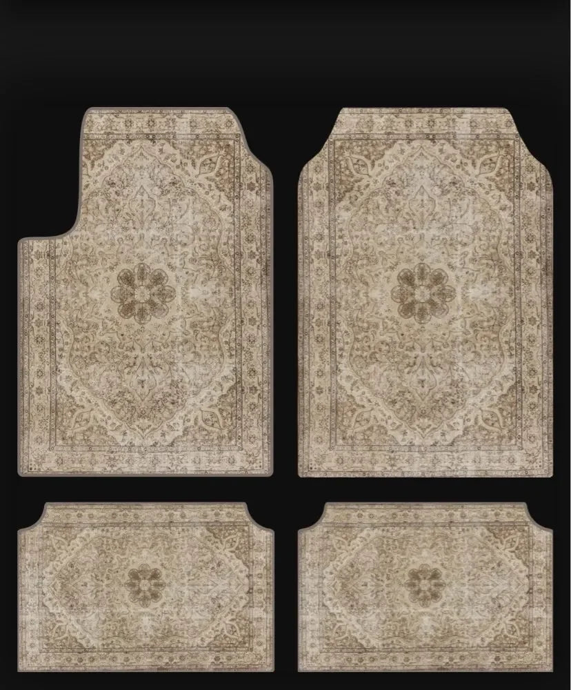 Bohemian Universal Floor Mat Set - American Retro Anti-Slip Soft Rugs for Car, Bedroom and Home