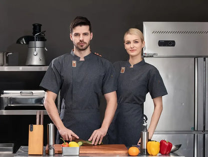 Unisex Chef Jacket – Summer Kitchen Shirt for Hotel, Restaurant, Bakery, Catering, and Cooking Uniforms