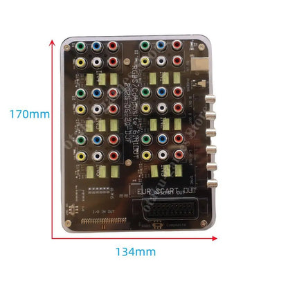 2025 6-in-1 RGBS Distributor & Converter – SCART Auto Switcher Board for MD/MD2/SS/PS/PS2/PS3/DC/SFC